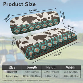 Darisoco cow tribal seat cover protects against spills and pet damage.