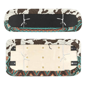Darisoco cow tribal seat cover UV-resistant guards color from sun fading.