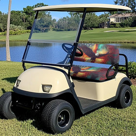 Darisoco Cross Eagle seat cover highlighting UV protection for sun exposure.