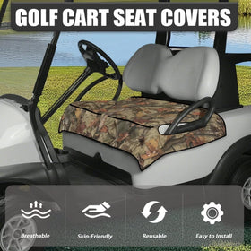Darisoco Dead Leaves seat cover with four front pockets for convenient storage.