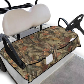 Darisoco Dead Leaves seat cover close-up shows rugged material for durability.