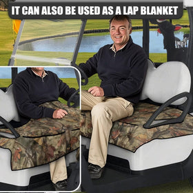 Darisoco Dead Leaves seat cover features non-slip bottom to stay in place.