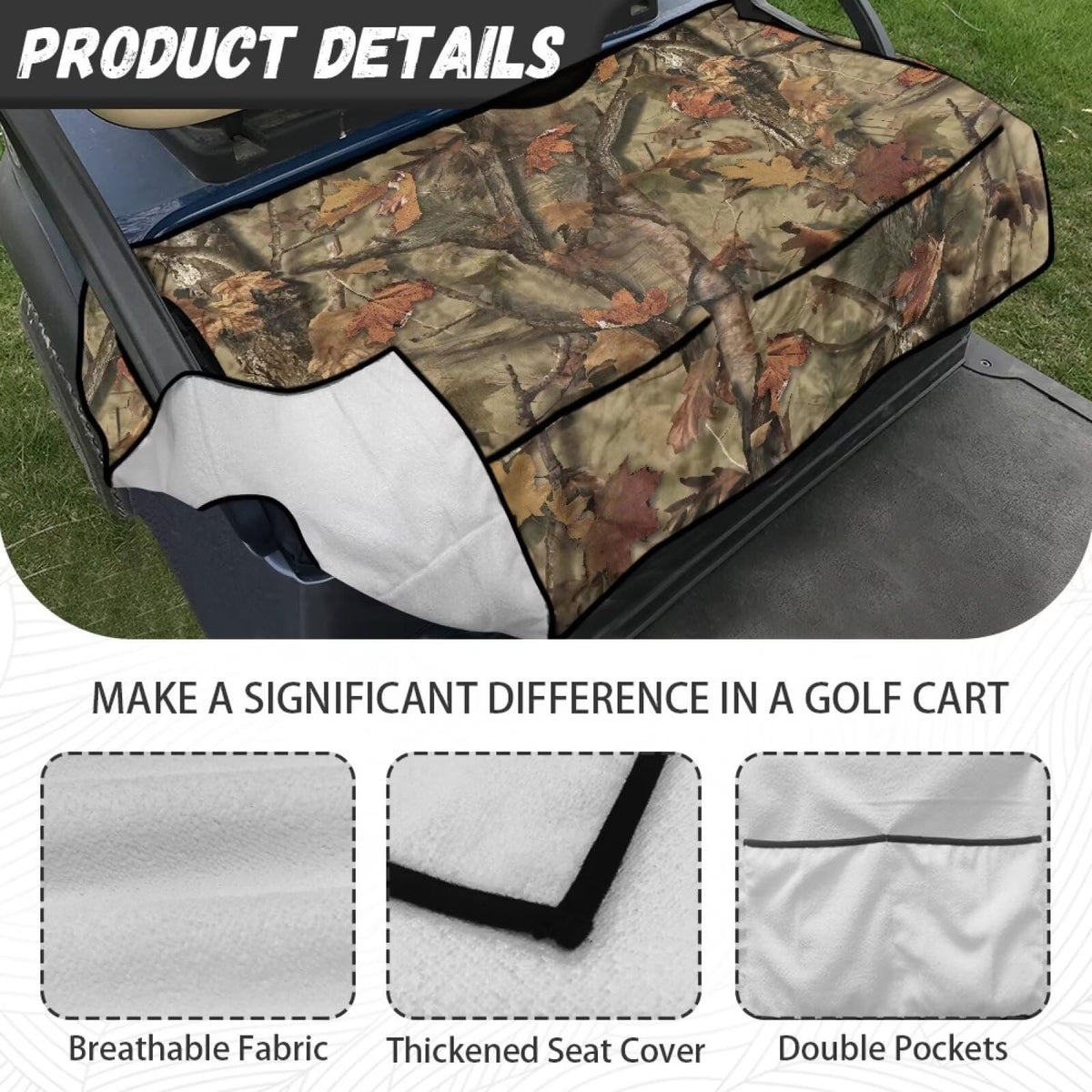 Darisoco Dead Leaves seat cover suitable for all seasons, breathable and warm.