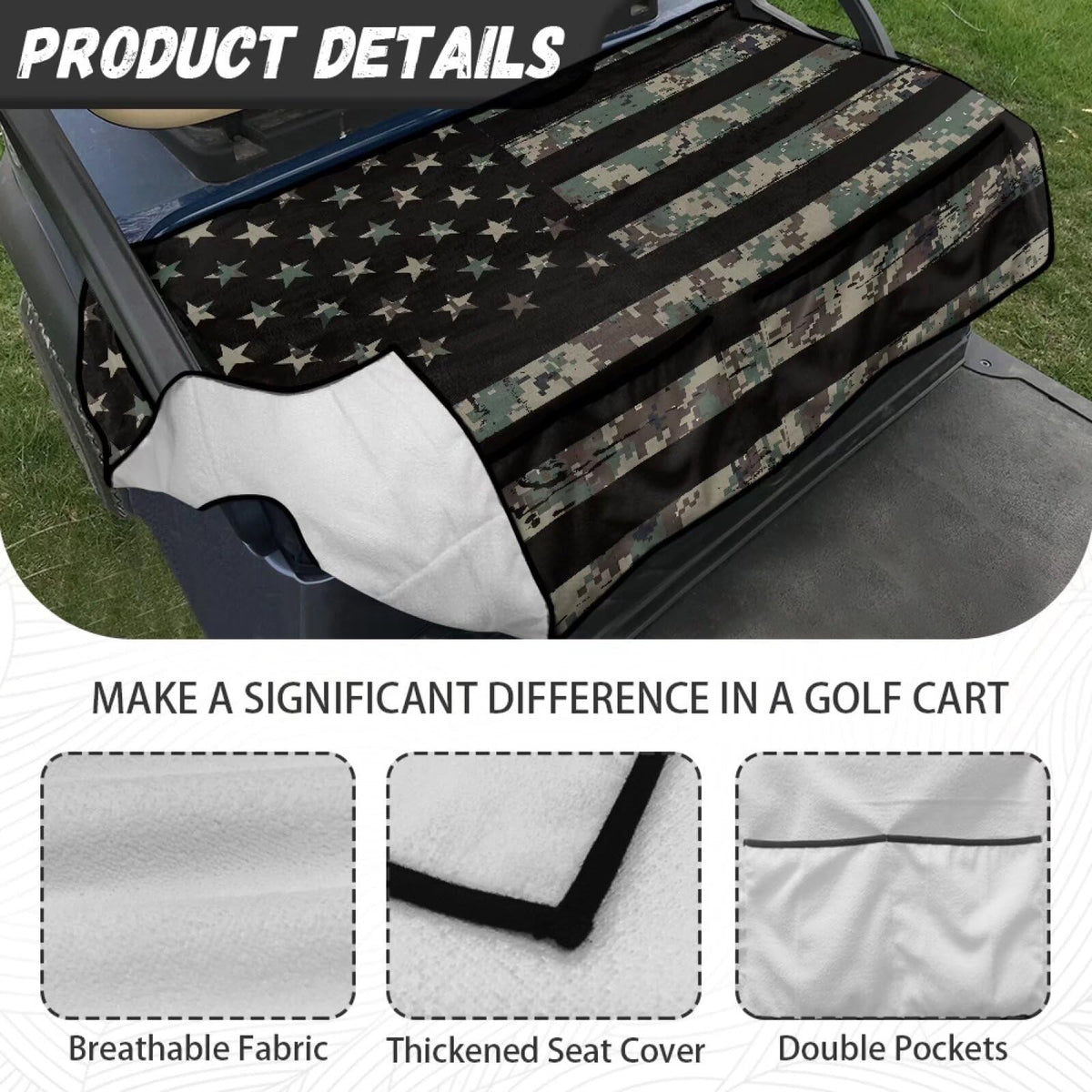 Darisoco easy to attach and clean seat blanket for travel and storage