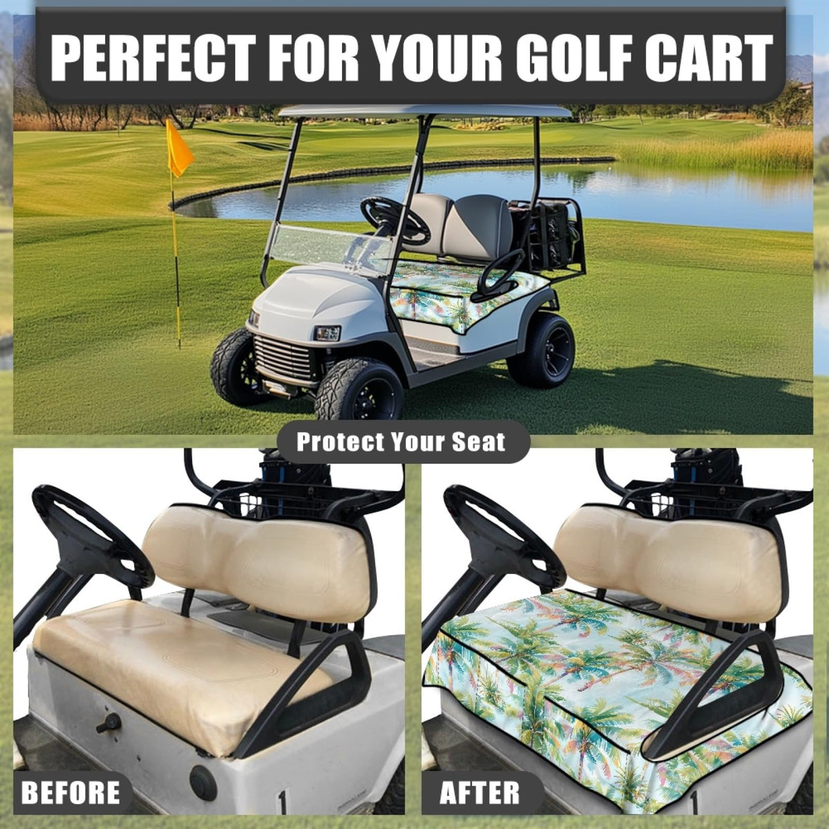 Darisoco seat blanket with four pockets keeps sunglasses and gloves organized.