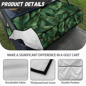 Front pockets of the Darisoco golf cart towel seat in use