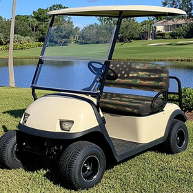 Darisoco universal-fit seat cover fits most Club Car, EZ-Go, and Yamaha carts.
