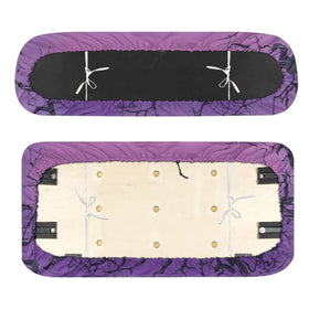 Darisoco Halloween Witch seat-cover side view highlights elastic edge fit and rugged 600D fabric.