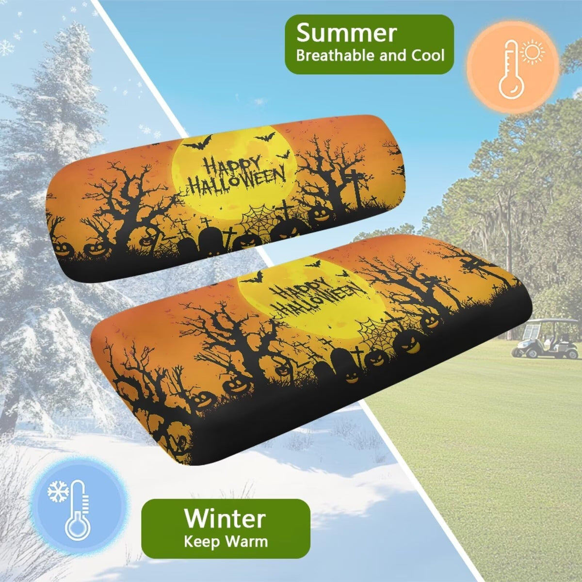 Darisoco multi-scenario seat cover ideal for golf courses, camping, and shuttles.