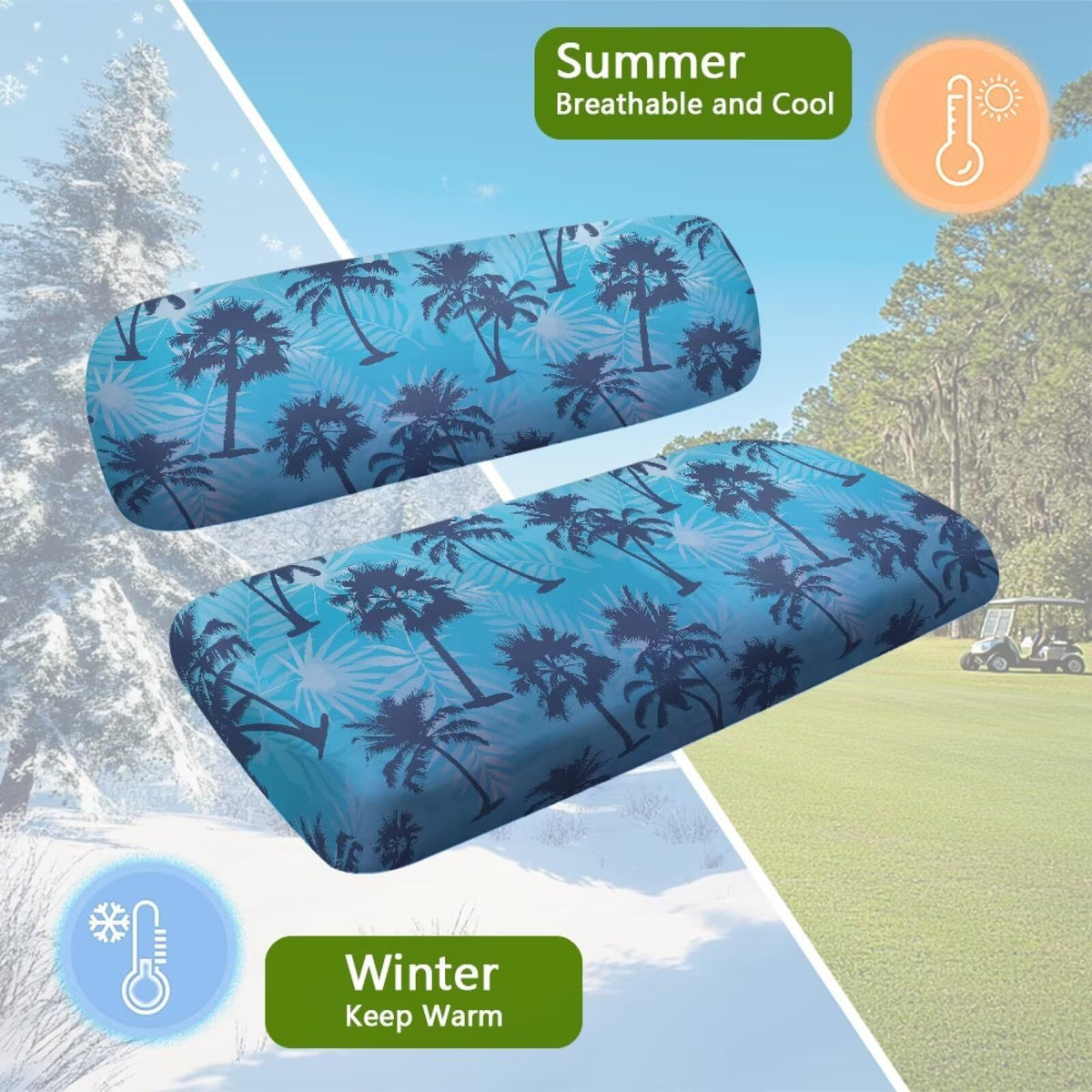 Darisoco multi-scenario seat cover for golf courses, camping, and shuttles
