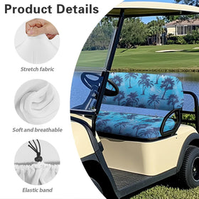 Darisoco blue palm pattern seat cover adds style to your golf cart