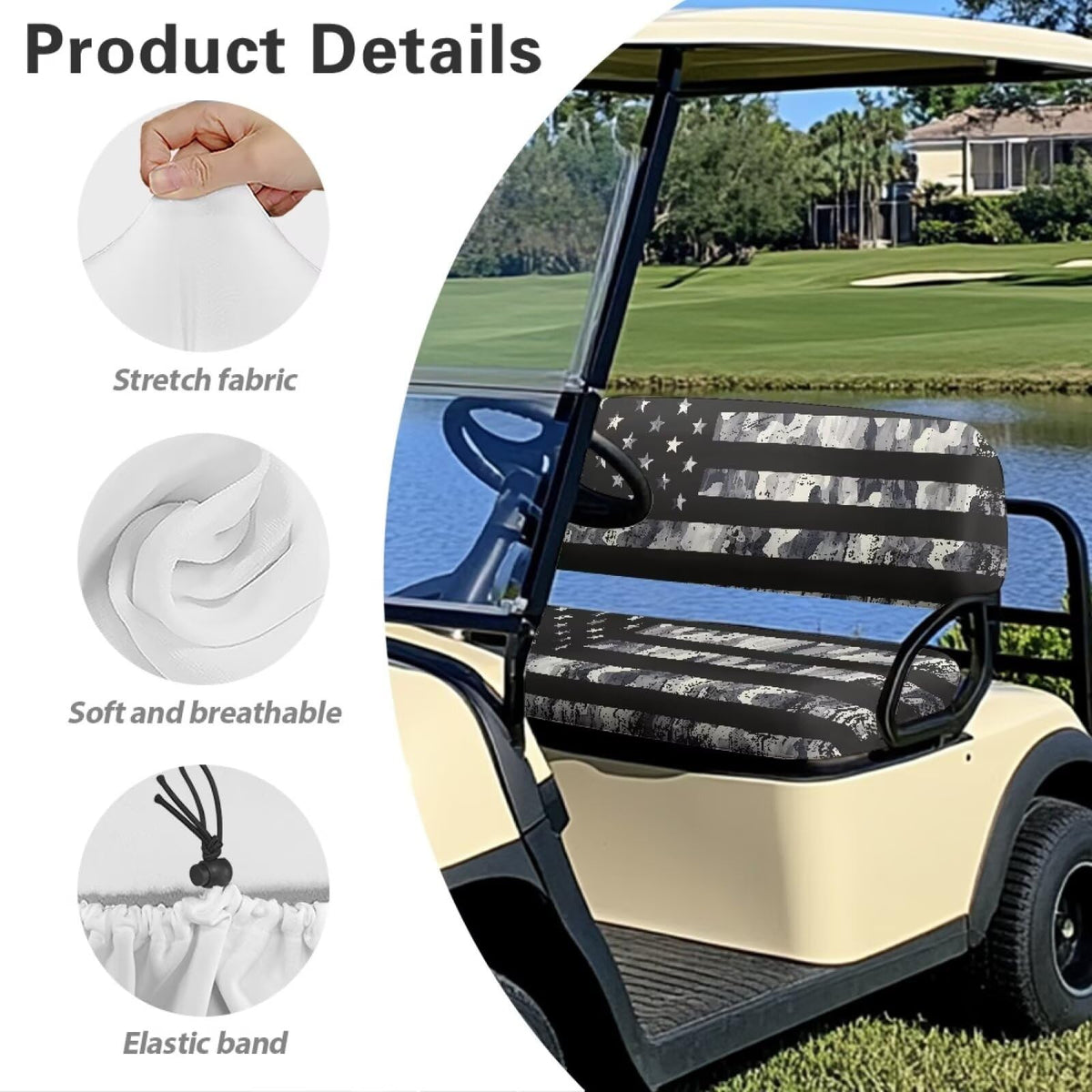 Darisoco camouflage pattern detail enhances style and easy cart identification.
