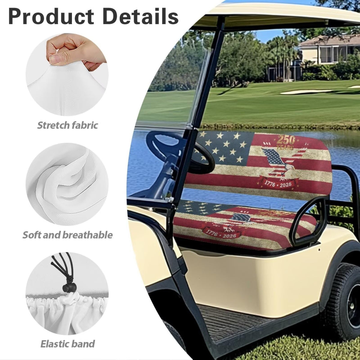 Darisoco pattern variety helps your cart stand out on the course.