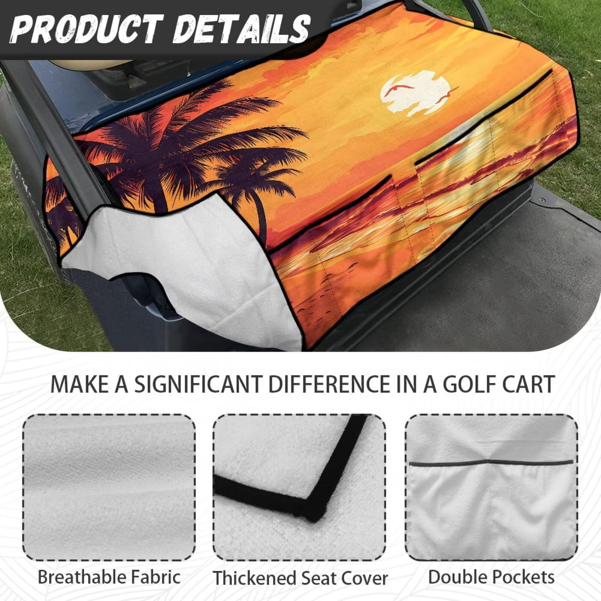 Darisoco pattern-varieties add style to your golf cart.