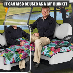 Darisoco patterned golf cart blanket adds style on the course.