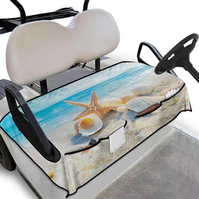 Darisoco Sea Shell seat cover front pocket for organized storage.