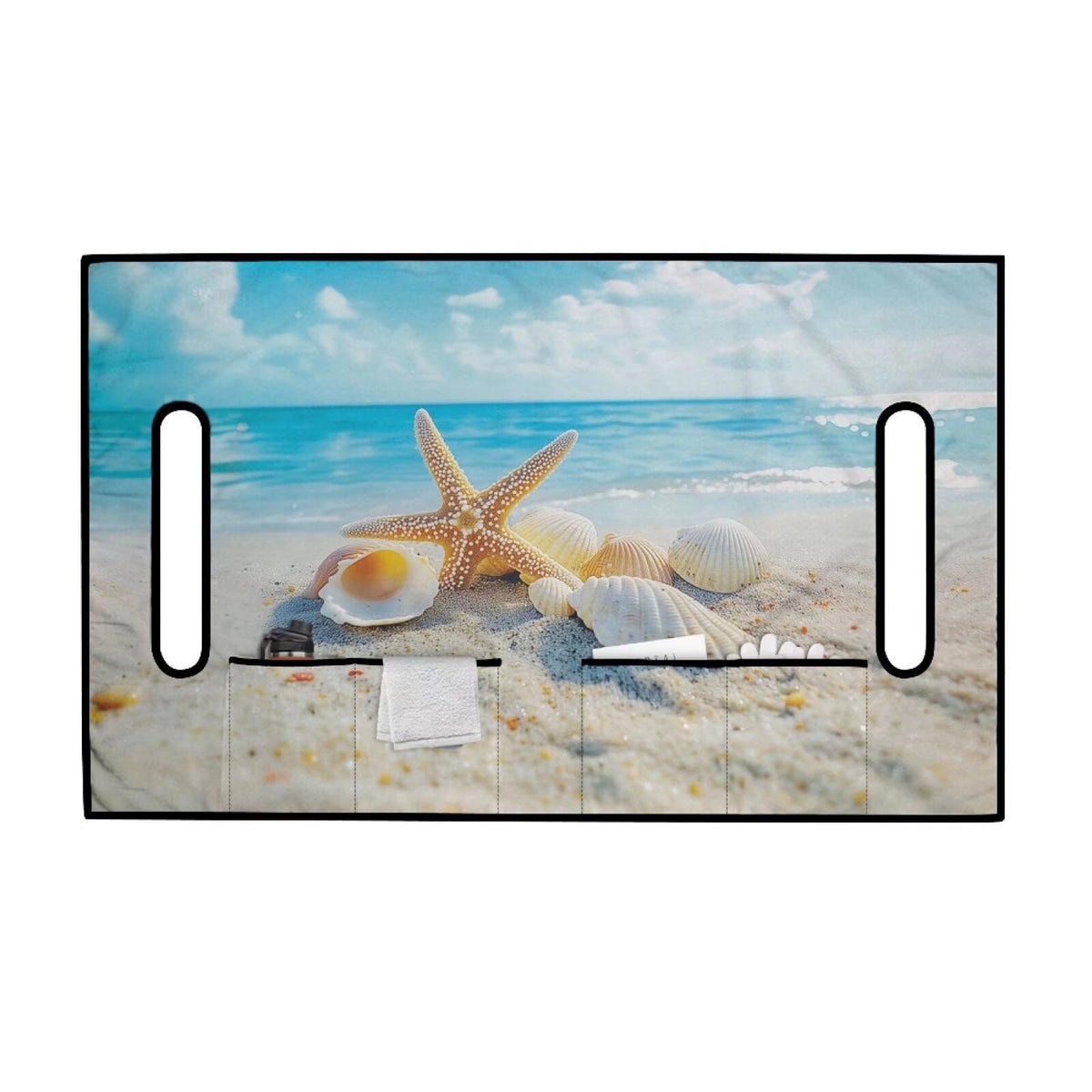 Darisoco Sea Shell seat cover side view showing universal fit.
