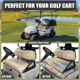 Darisoco Sea Star seat cover installed on a golf cart seat