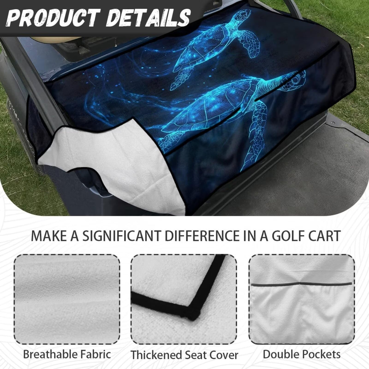 Darisoco sea turtle pattern seat cover is washable for quick refresh