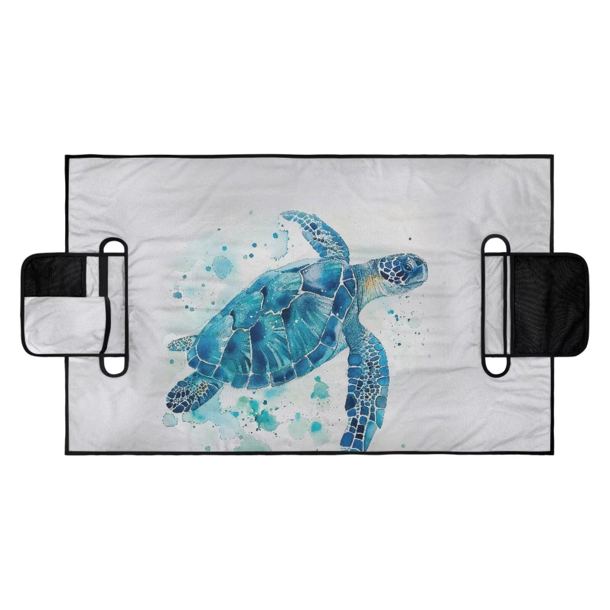Darisoco Sea Turtle seat cover showing four side pockets for accessories