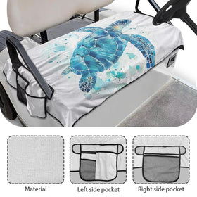 Distinct sea turtle pattern giving a unique look to the golf cart