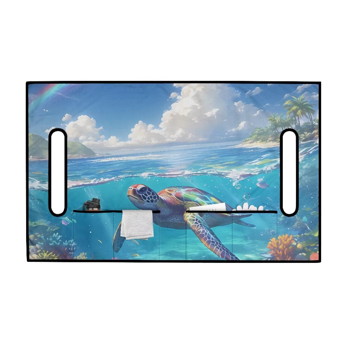 Darisoco seat blanket with front pockets keeps accessories within reach during rounds.