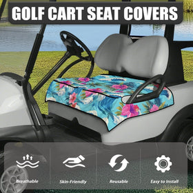 Darisoco seat cover with front pockets keeps sunglasses and towels organized.