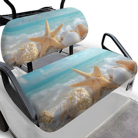 Darisoco Starfish waterproof golf cart seat cover protecting seats from rain and spills.