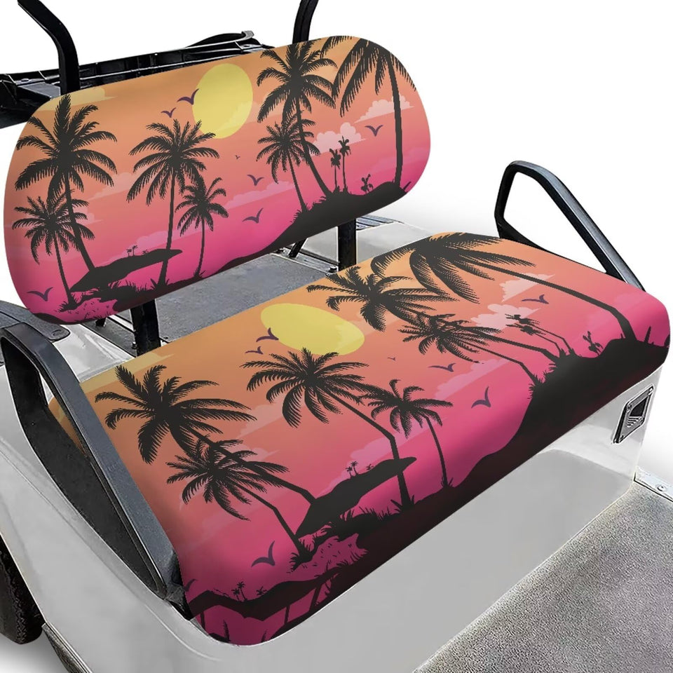 Darisoco Sun Palm stretchable seat cover with tool-free installation for a snug fit.
