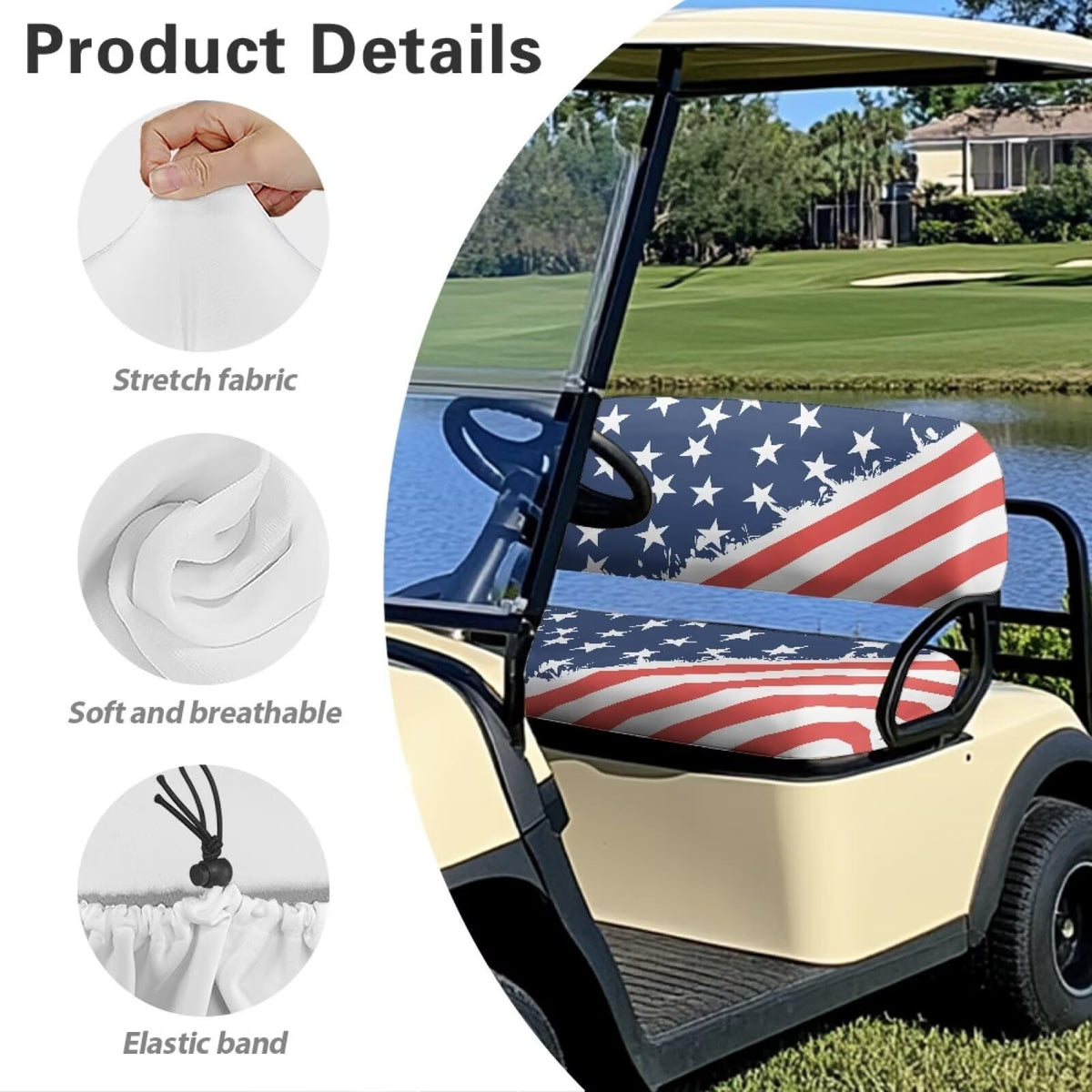 Darisoco tool-free installation enables fast setup on multiple golf cart models.