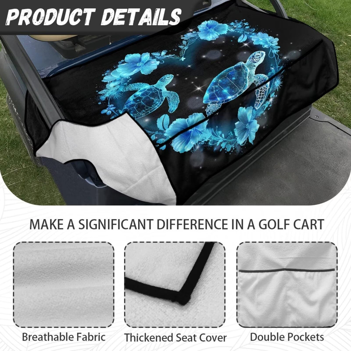 Darisoco unique pattern enhances golf cart style and easy identification.