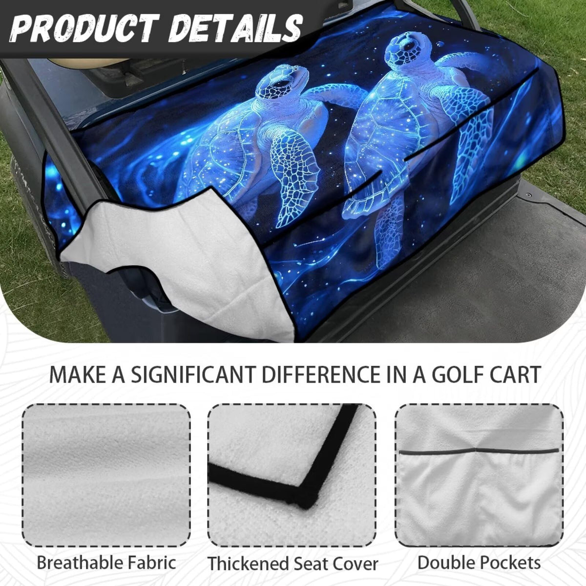 Darisoco distinct sea turtle pattern helps your cart stand out