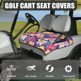 Darisoco universal-fit seat cushion cover installs easily on most carts.