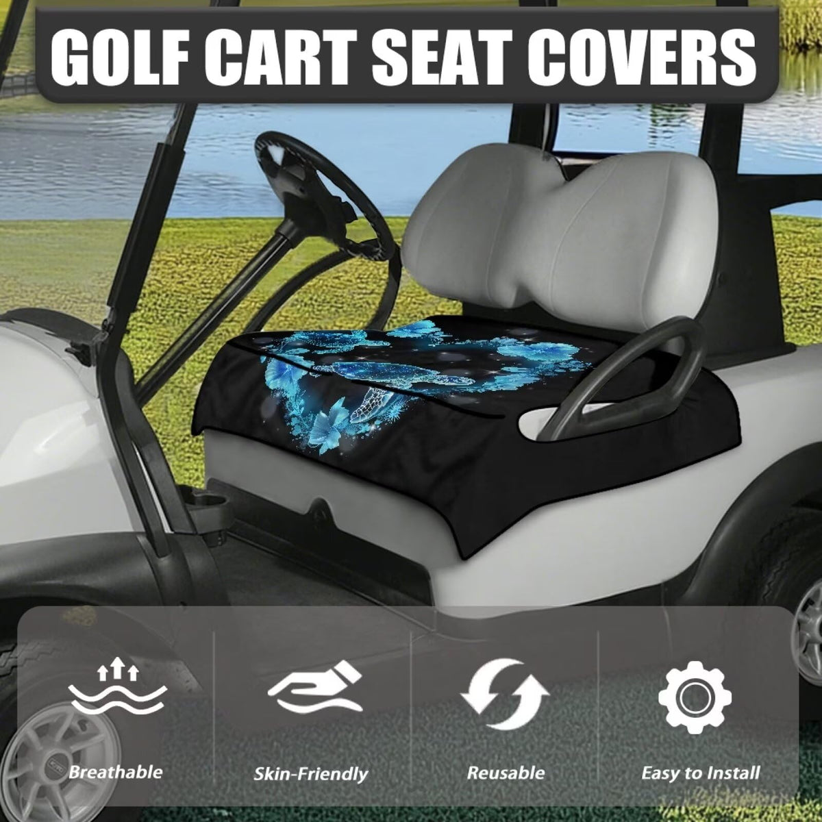 Darisoco universal-fit two-person seat cover protects upholstery while cruising.