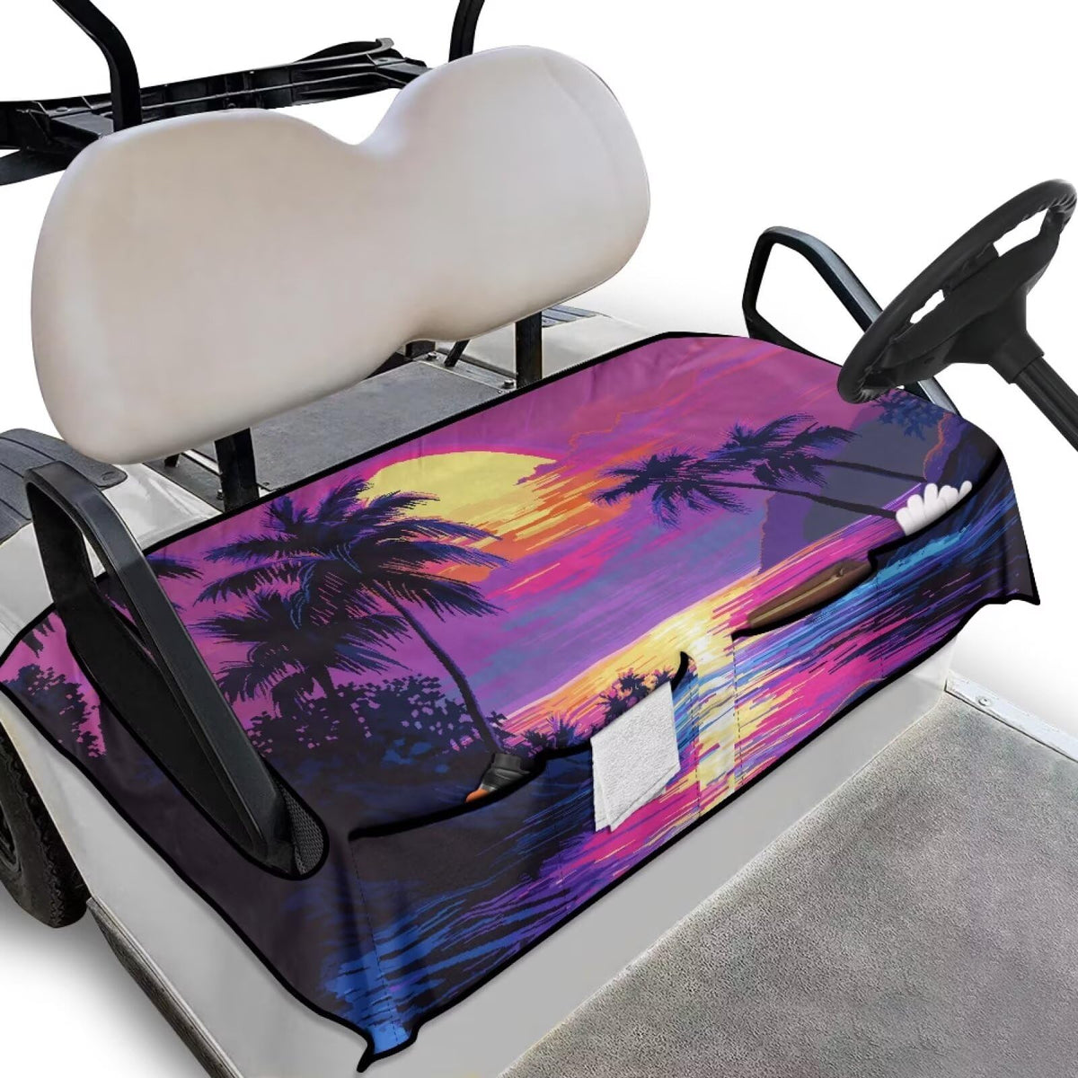 Darisoco universal golf cart blanket fits most seats for quick upgrades.