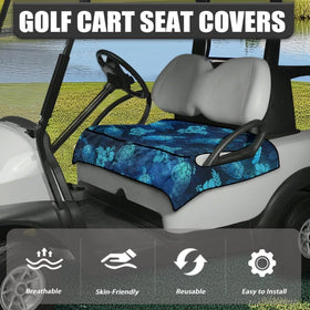 Darisoco universal seat cover fits 52x32 inch two-person golf cart seats.
