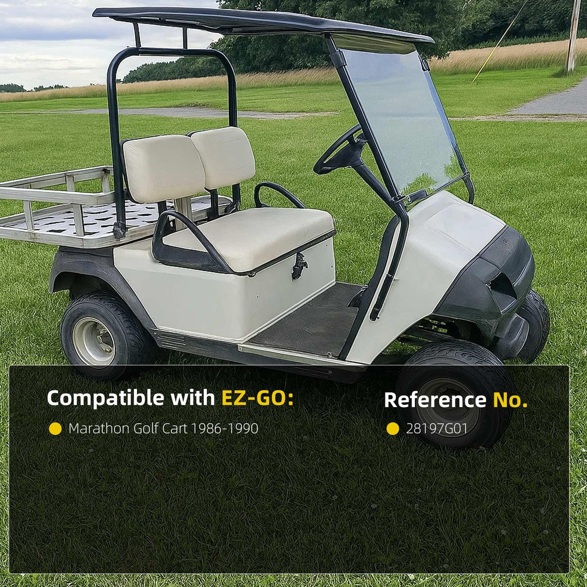 Dasbecan EZ-GO Marathon 1986–1990 resistor assembly demonstrates fitment for classic carts.