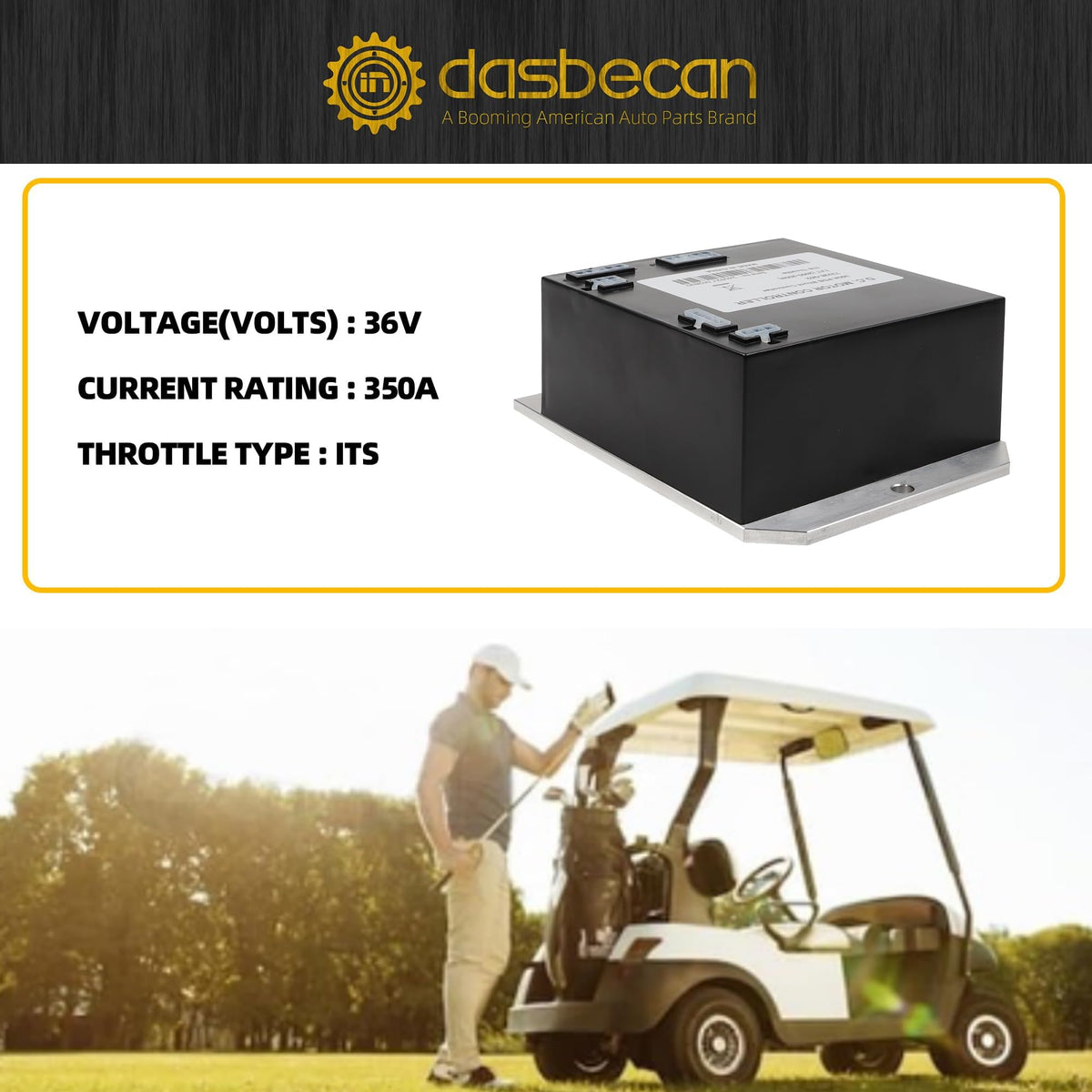 Dasbecan EZGO TXT controller side install demonstrates quick wiring access
