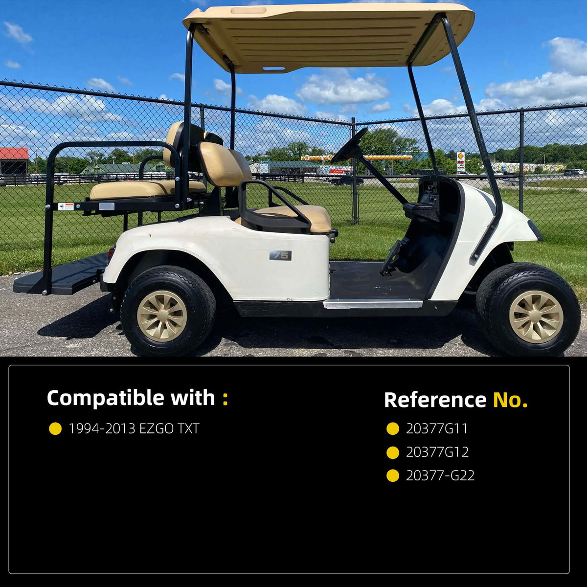 Dasbecan rear splined axle passenger-side closeup for EZGO TXT