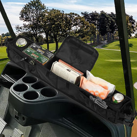 Daspom front storage basket installs without drilling for EZGO and Club Car.