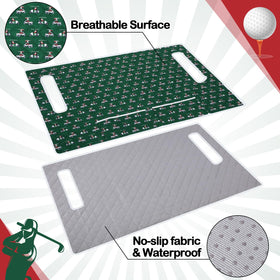 Datanly seat cover with two large front pockets for quick-access storage.