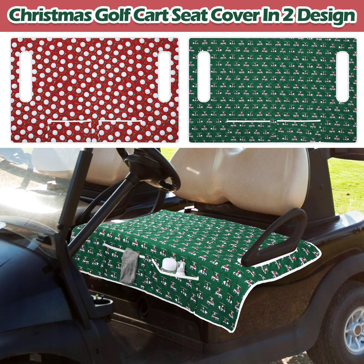 Datanly seat cover features non-slip backing to stay in place during rides.