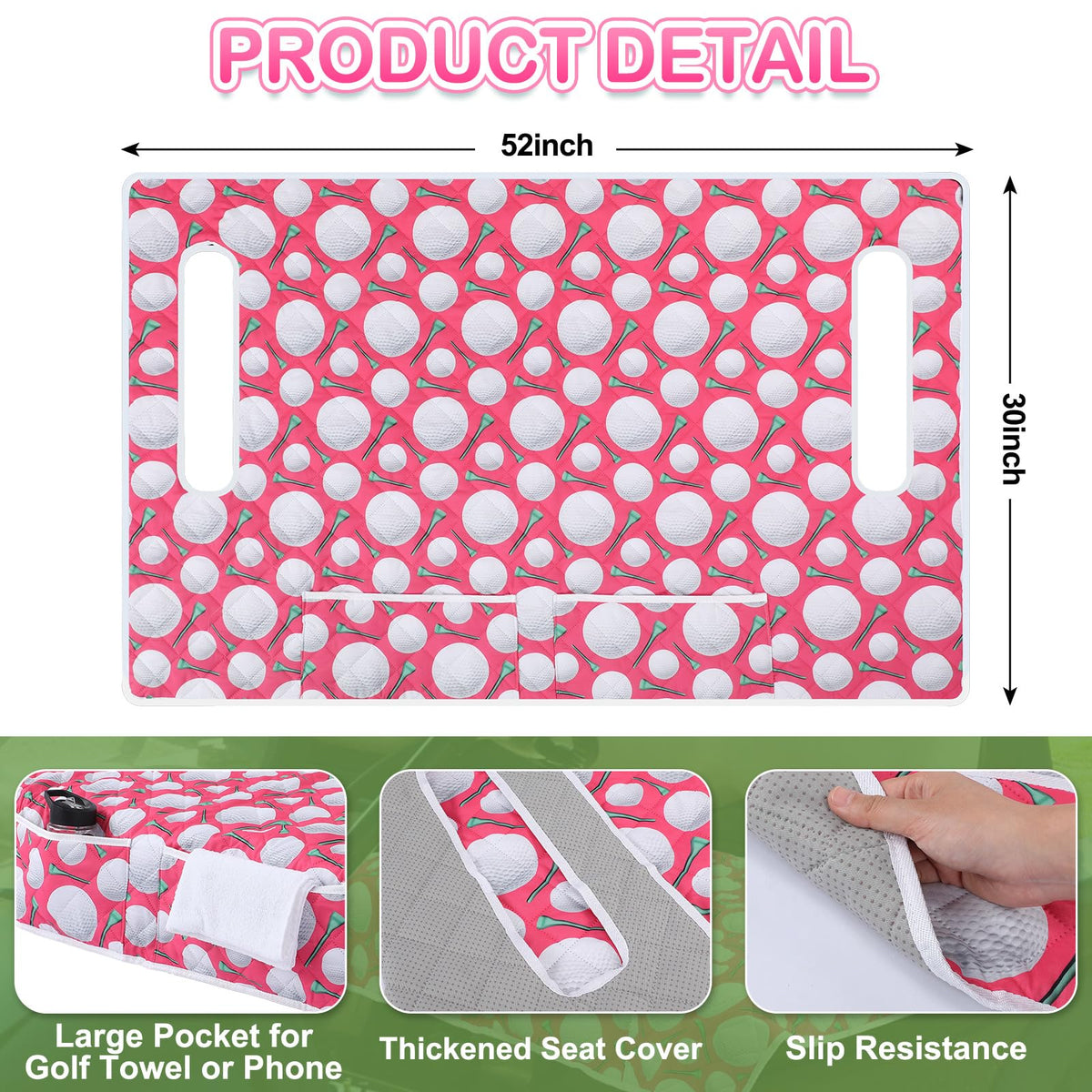 Datanly front pockets on the seat cover provide convenient storage for essentials