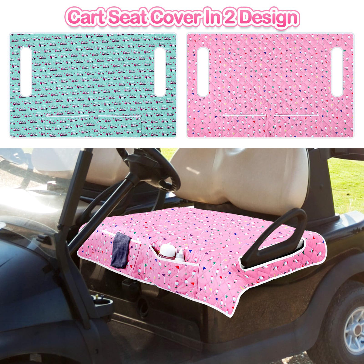 Datanly easy-clean seat cover for golf carts simplifies maintenance after use