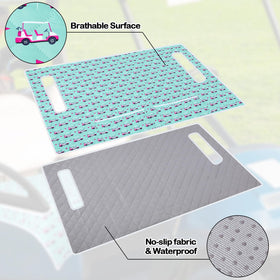 Datanly golf cart seat cover with large front pockets for easy on-the-go storage