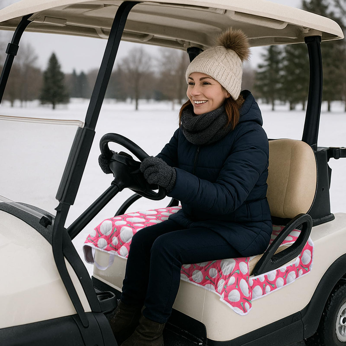 Universal two-person fit for most golf carts.