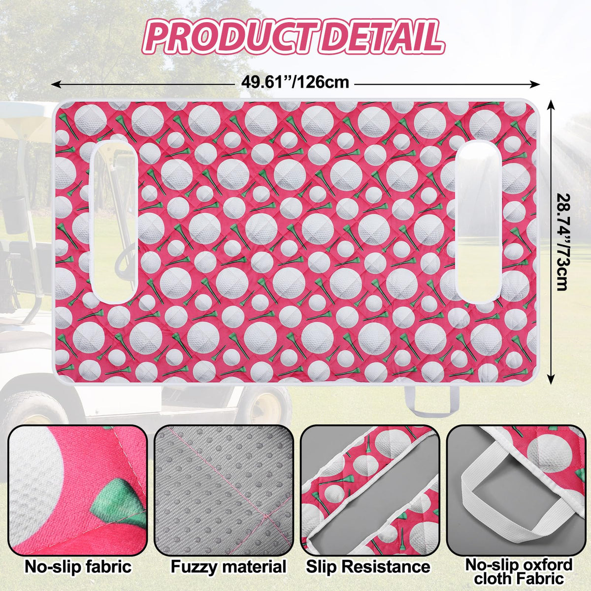 Waterproof underside protects seats from rain and snow.