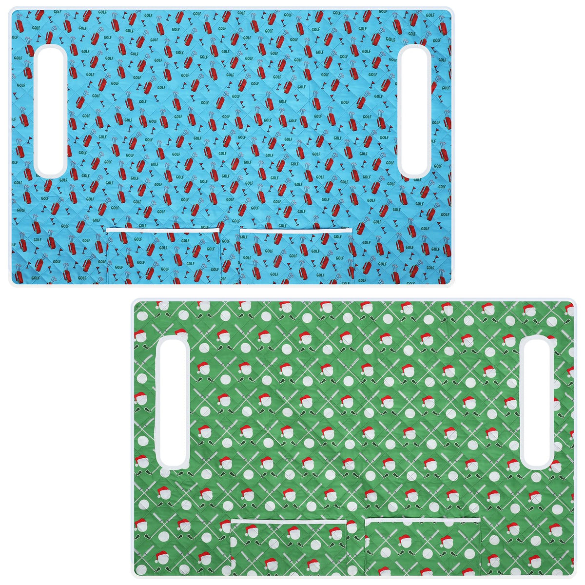 Datanly golf cart seat covers two-piece set with front pockets for convenient storage