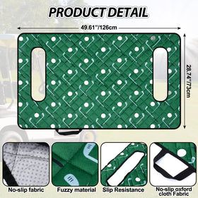 Datanly two‑sided seat cover with plush top and Oxford cloth bottom.