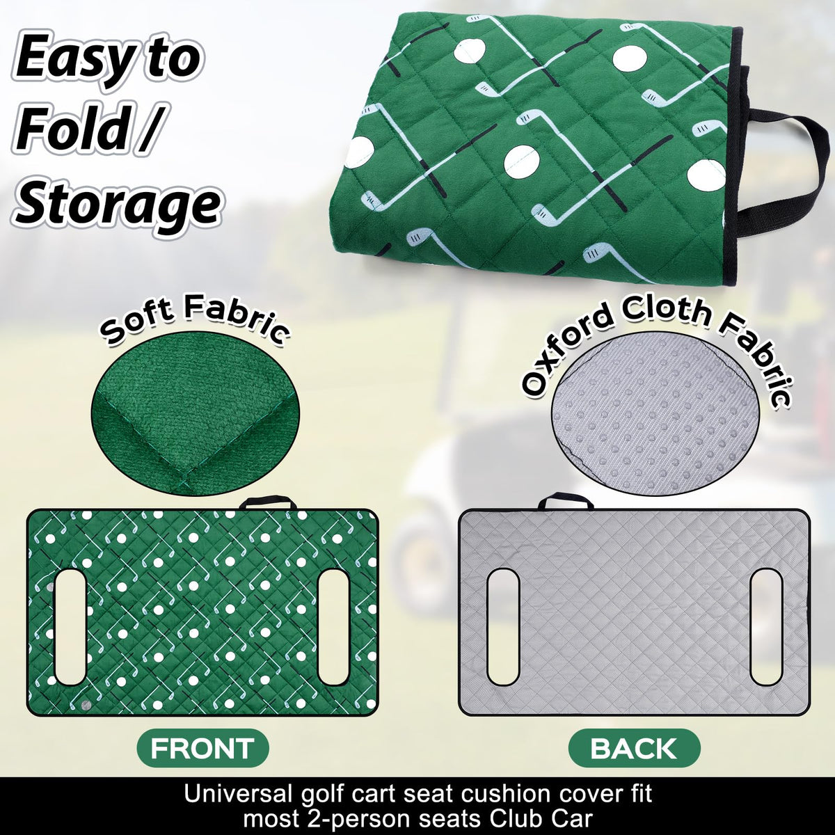 Datanly seat cover features anti-slip bottom for secure positioning during play.